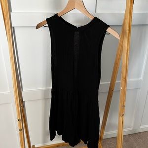 Size 10 All Black Cozy Romper with Open Back H&M